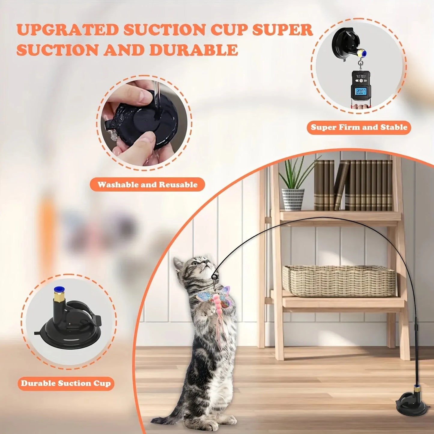 Cat feather toy | Prevent destructive behavior, such as scratching furniture