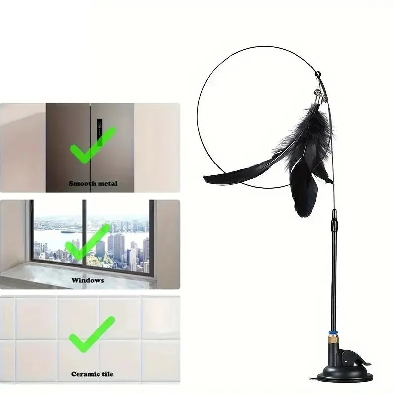 Cat feather toy | Prevent destructive behavior, such as scratching furniture