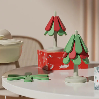 Noël Tree Coasters | Perfect voor Elke Kersttafel